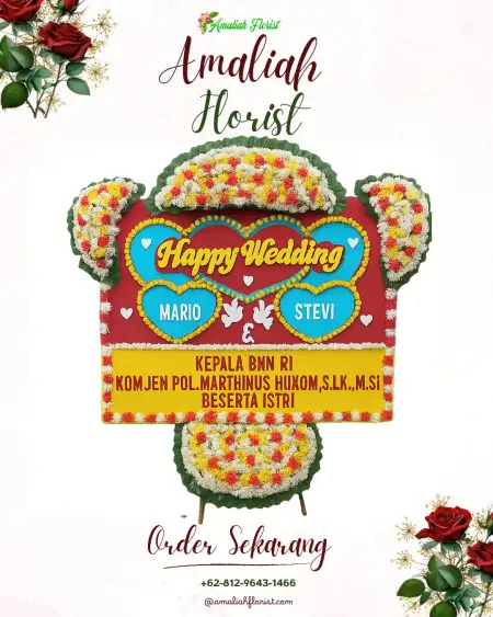 Papan Bunga Pernikahan Bandasari